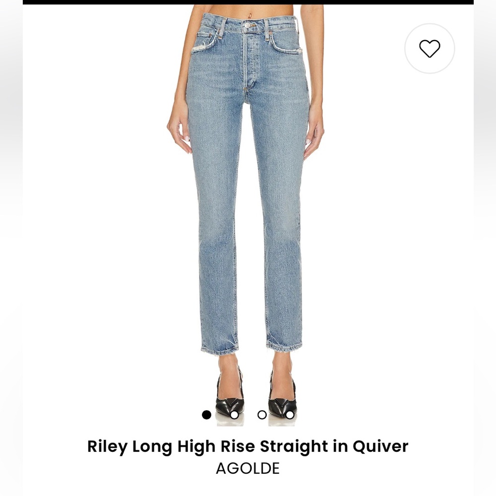 AGOLDE Riley Long High Rise Straight. Worn once. Size 24